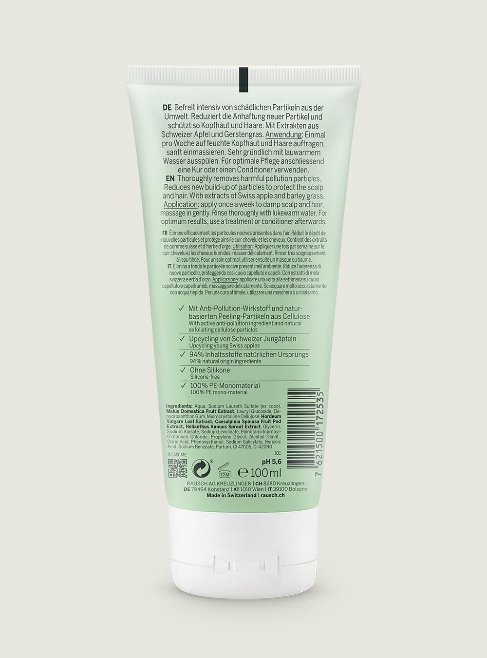 Rausch Anti-Pollution-Peeling-Shampoo mit Schweizer Apfel