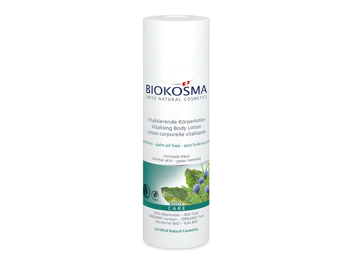 Biokosma Vitalisierende Körperlotion -Wacholder -Tulsi
