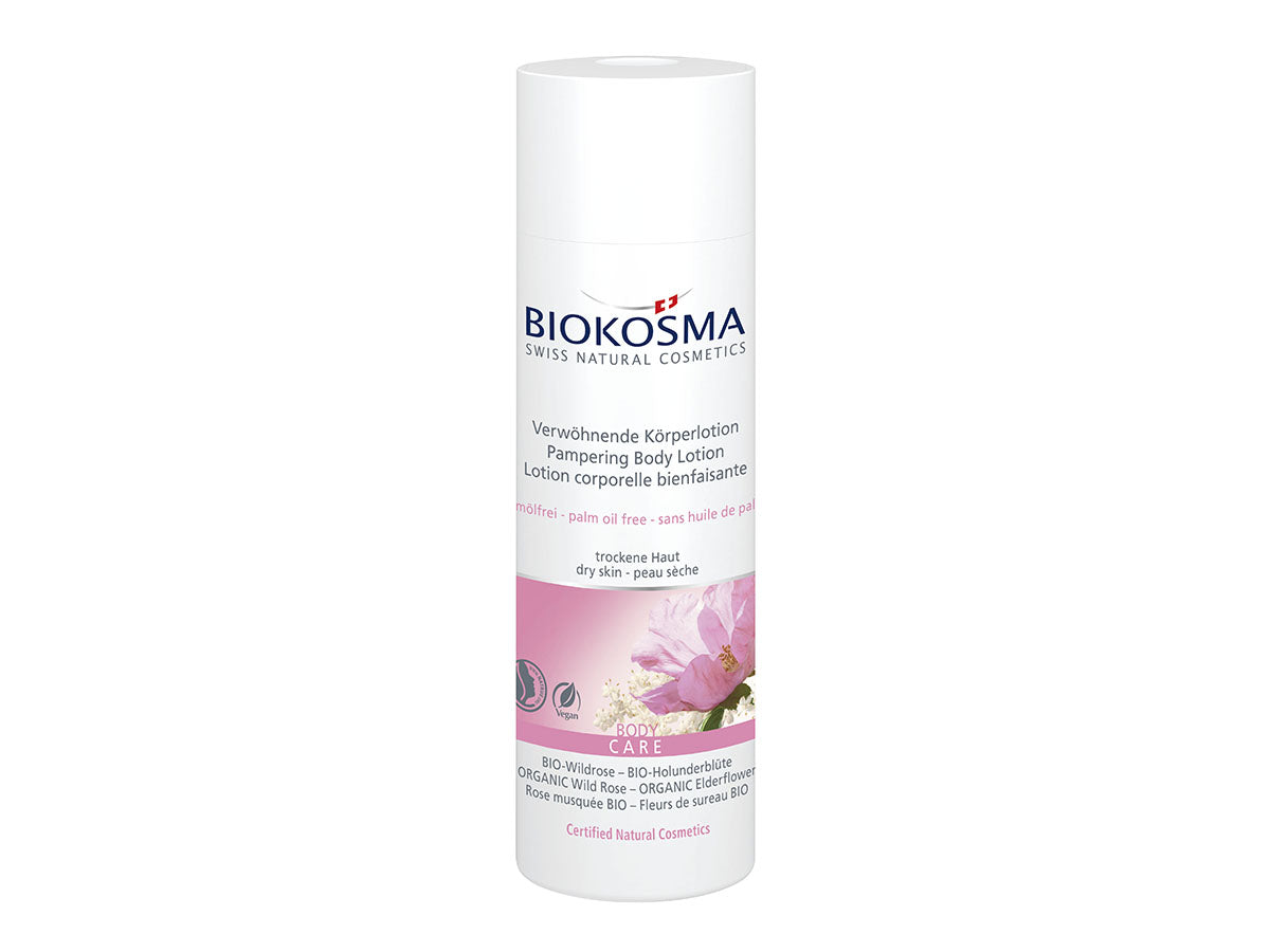 Biokosma Verwöhnende Körperlotion -Wildrose -Holunderblüte