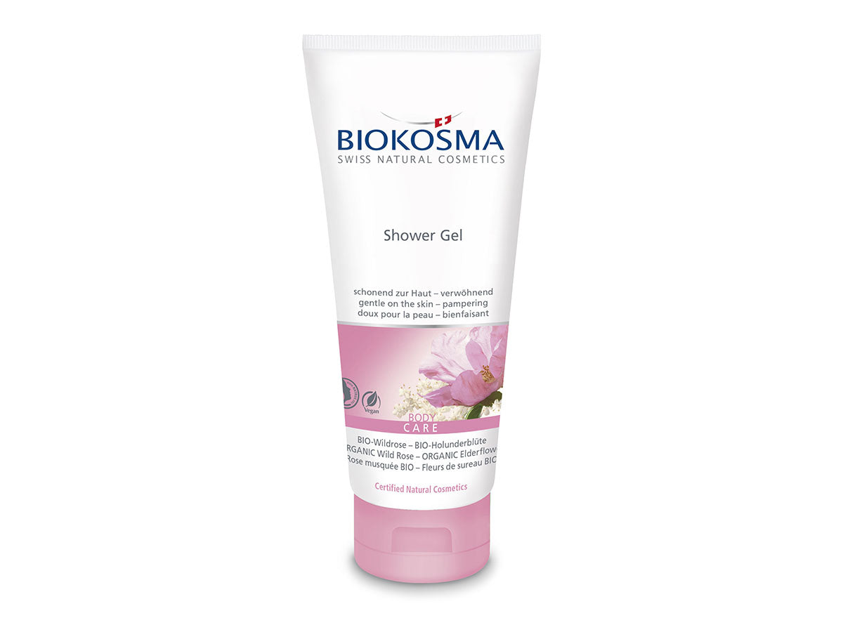 Biokosma Verwöhnendes Duschgel - Wildrose -Holunderblüten