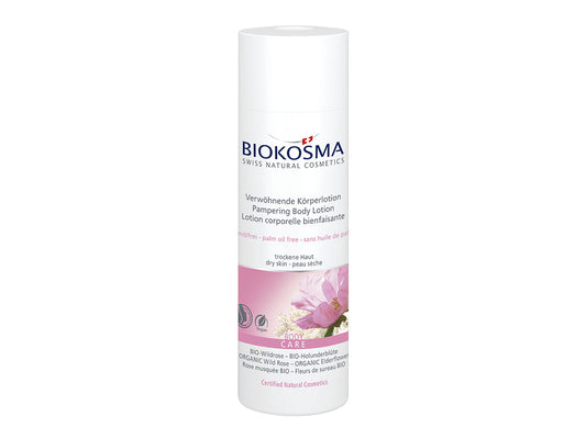 Biokosma Verwöhnende Körperlotion -Wildrose -Holunderblüte